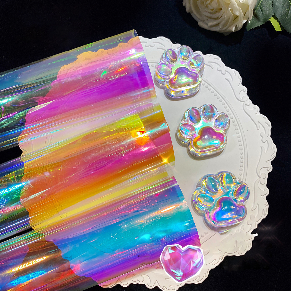 Nail Art Rainbow - Aurora Laser Film Foil Resin Jewelry