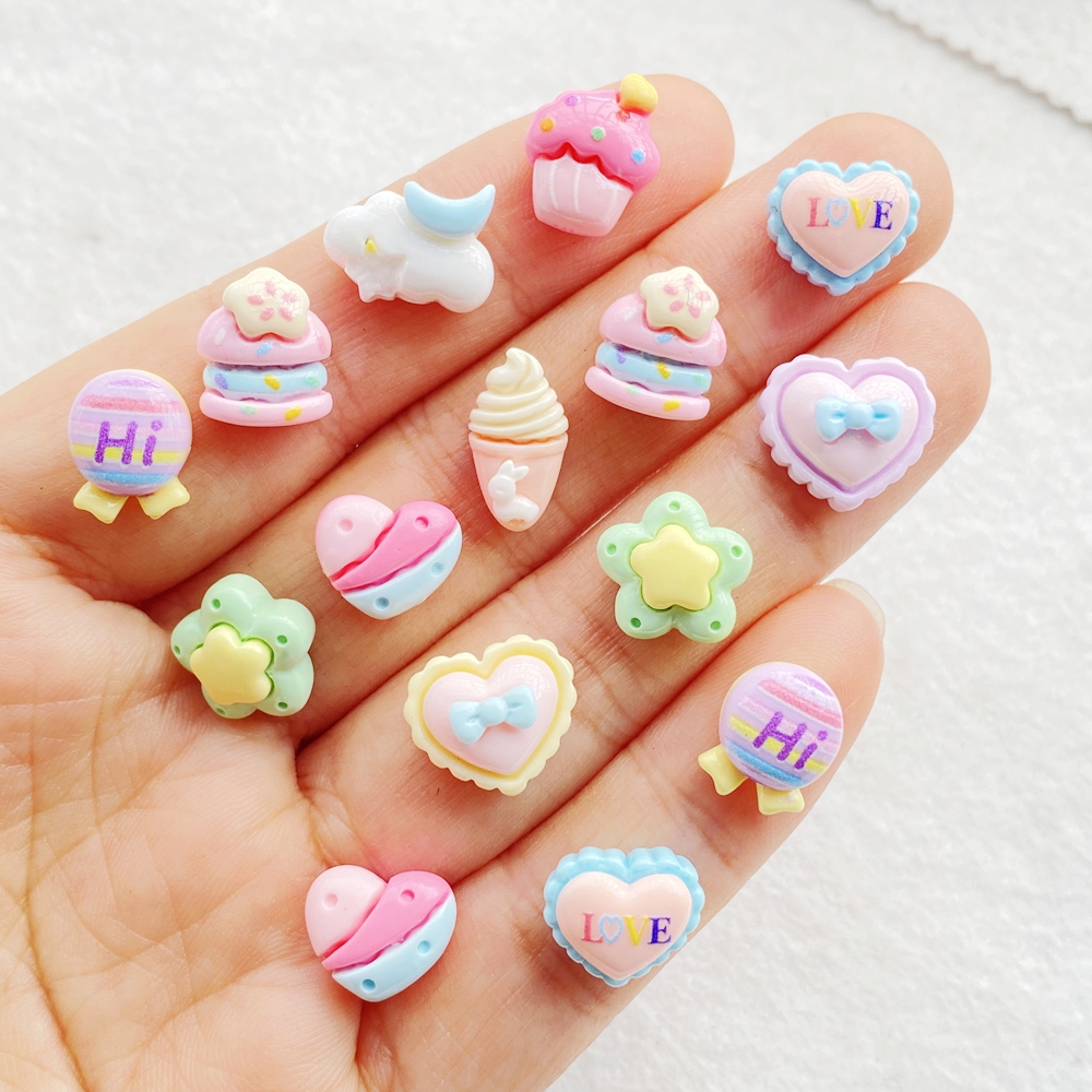 Nail Art Wedding - 30pcs Resin Colorful 3D Cute Strawberry