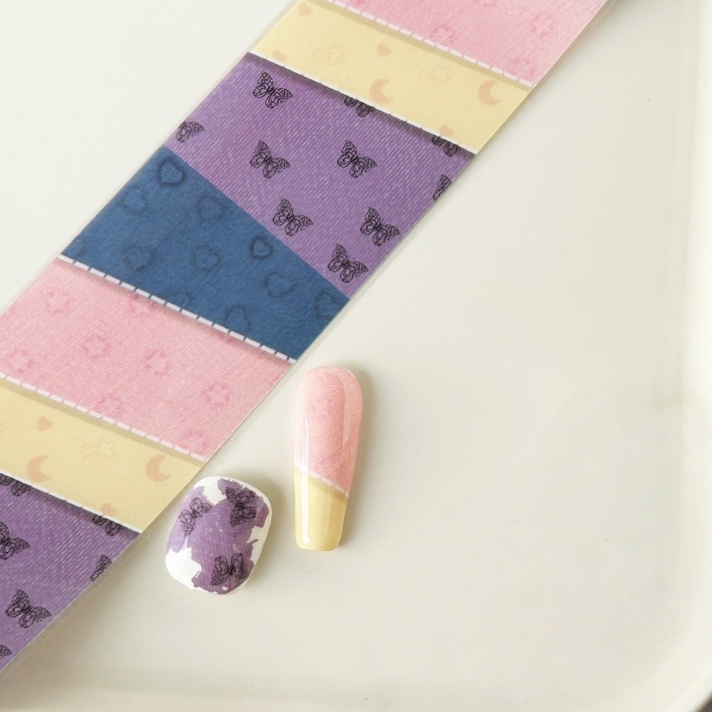 Nail Art Denim - 10Rolls Colorful Nail Foils Transfer Paper