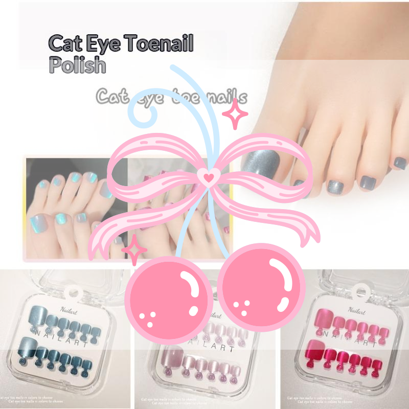 Nail Art Extension Cat Eye - 10 Pcs/Box French Fake Nails Glossy