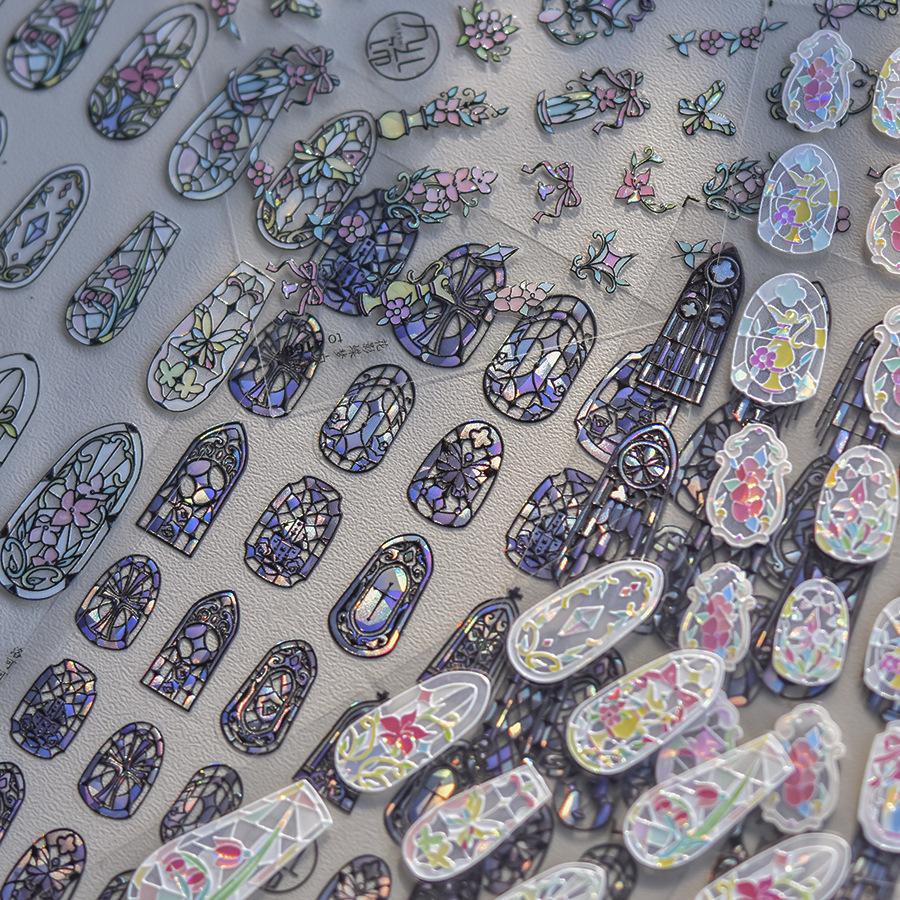 Nail Art Zelda - 1piece 5D Glass Fragment Nail Sticker