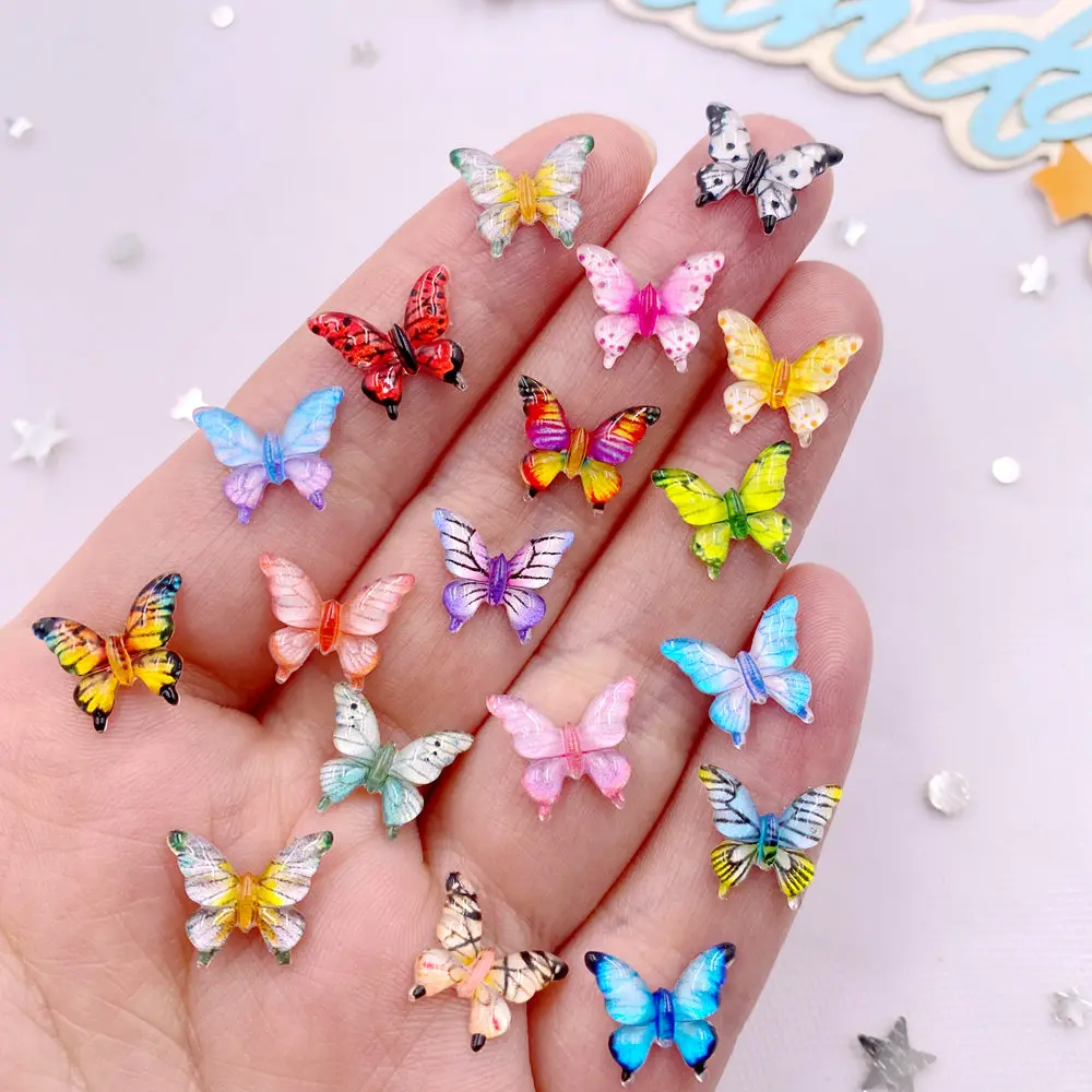 Nail Art Wedding - 50PCS 10mm Mixed Resin Colorful Mini