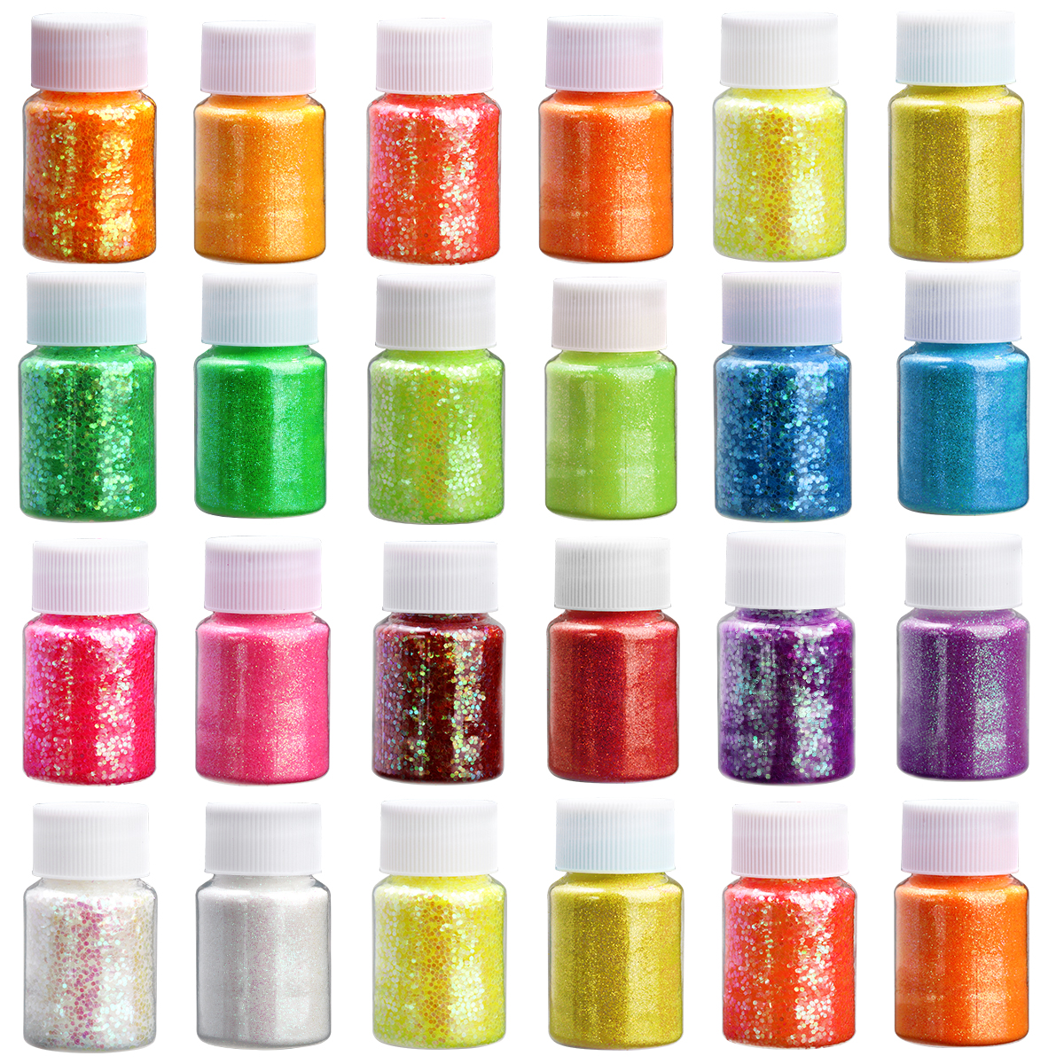 Nail Art Glitter - 30g/Bottle Holographic Colorful Hexagon Shape Chunky