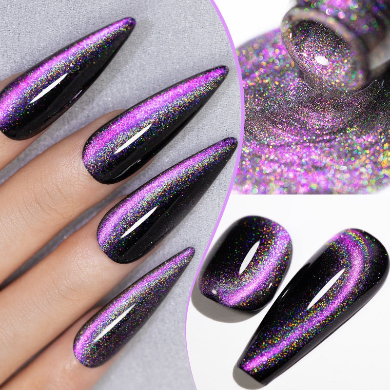 Nail Art Rainbow - PUENTE 7.5ML Sparkling Pinkish Purple Laser