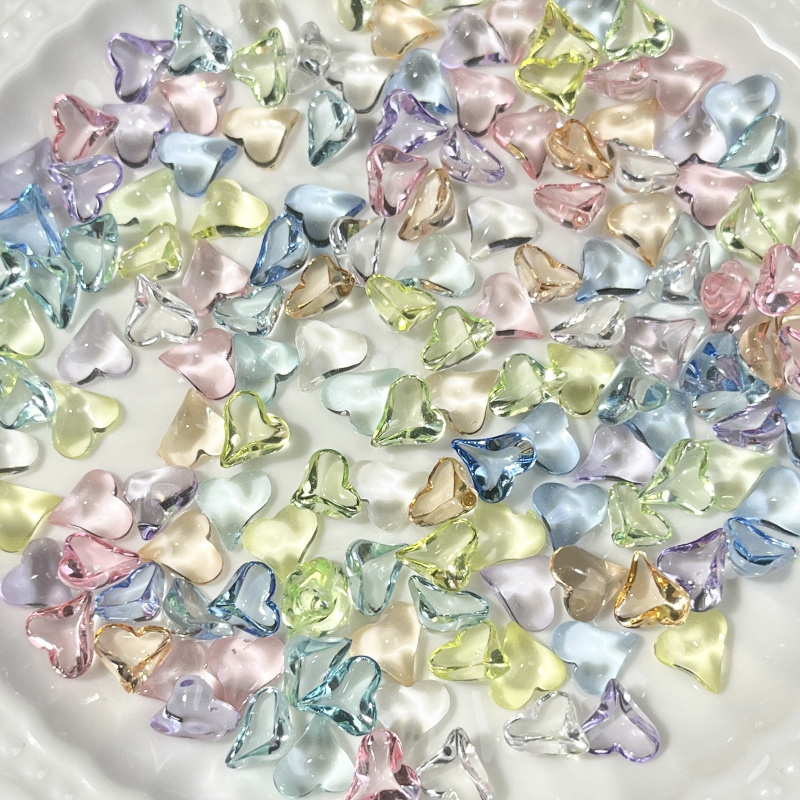 50pcs Shiny Heart Nail Art Rhi - Nail Art Lotso ulasan dan harga