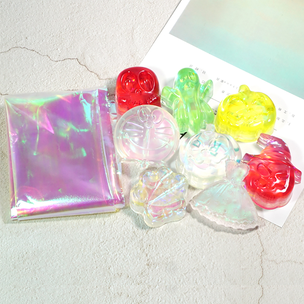 Aurora Laser Film Foil Resin J - Nail Art Rainbow ulasan dan harga