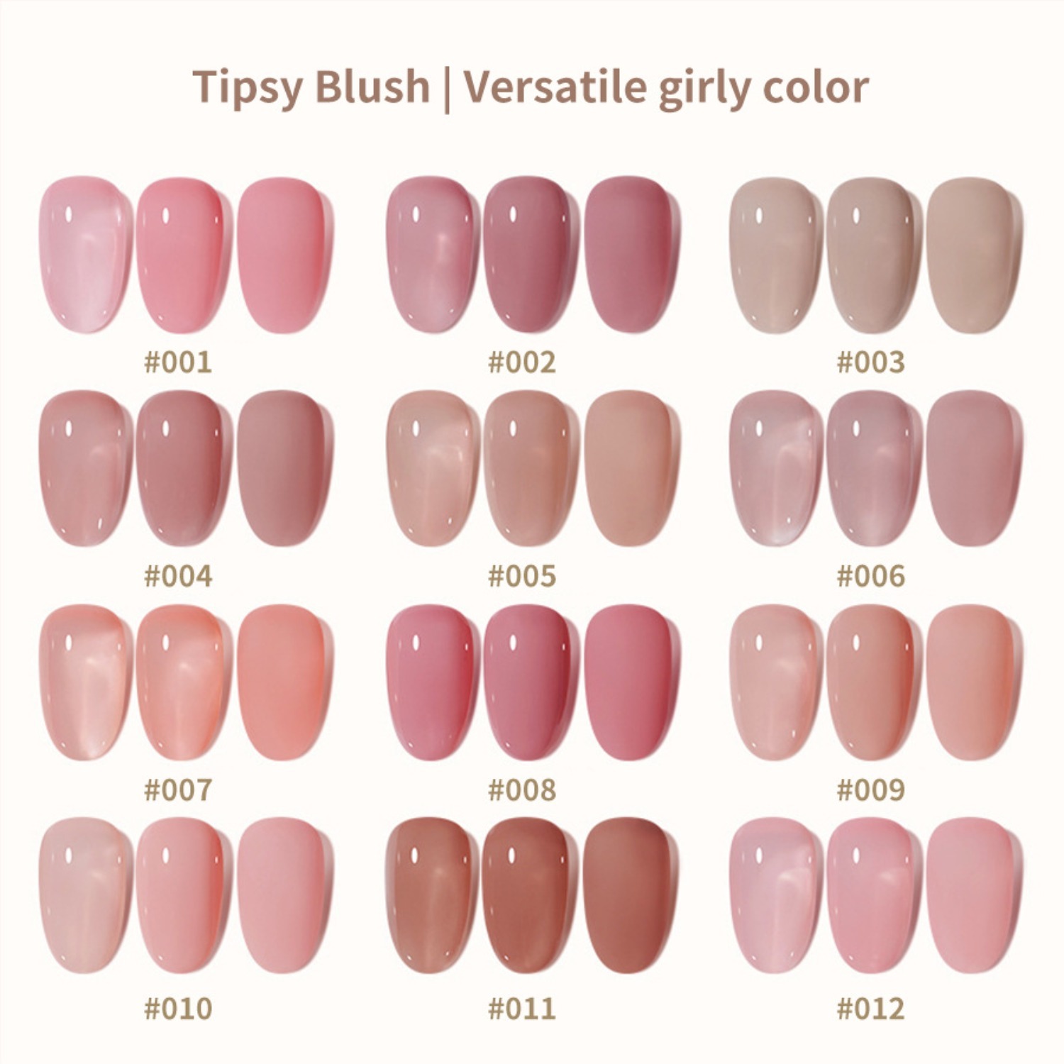 1-12pcs 15ml Nude Pink Gel Nai - Nail Art Natural Pink ulasan dan harga