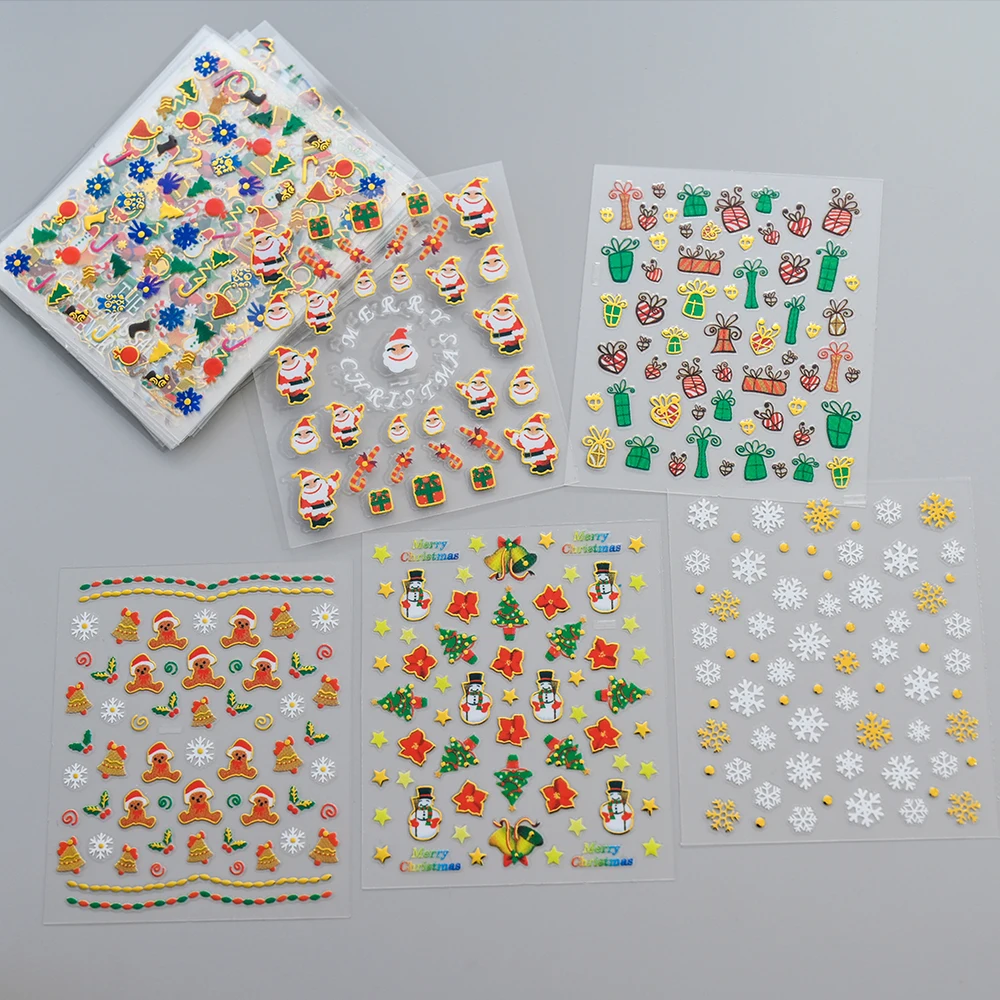 30pcs Christmas Snowflake Snow - Nail Art Xmas Stickers ulasan dan harga