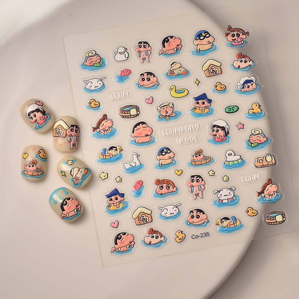 Japanese anime Crayon Shin-cha - Nail Art Van Gogh ulasan dan harga