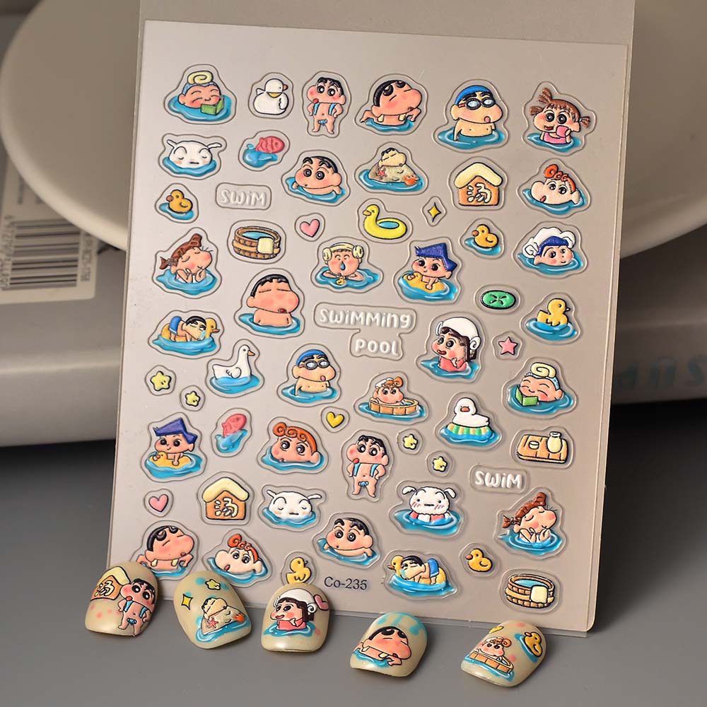 Japanese anime Crayon Shin-cha - Nail Art Van Gogh ulasan dan harga