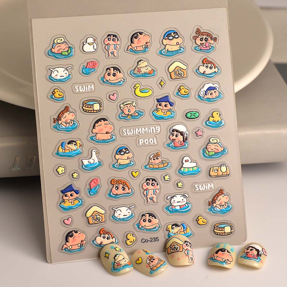 Japanese anime Crayon Shin-cha - Nail Art Van Gogh ulasan dan harga