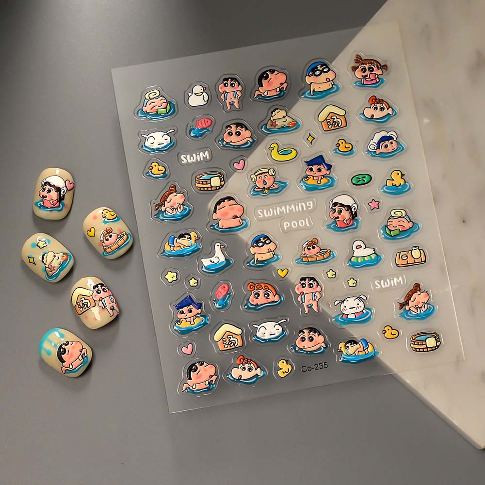 Japanese anime Crayon Shin-cha - Nail Art Van Gogh ulasan dan harga