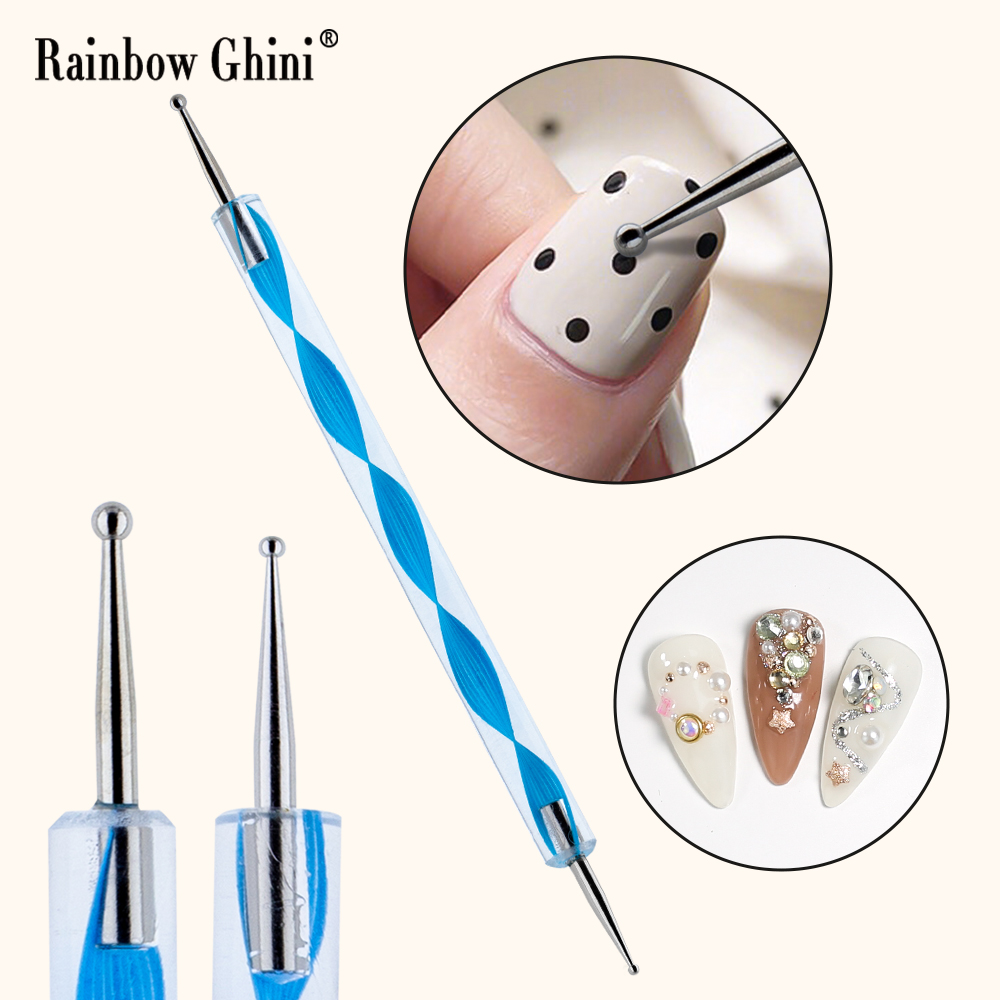 Rainbow Ghini 5pcs/set Round D - Nail Art Rainbow ulasan dan harga
