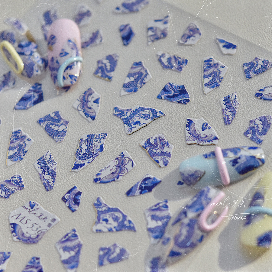 Blue and White Porcelain Drago - Nail Art Van Gogh ulasan dan harga