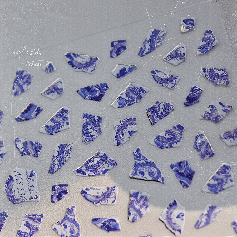 Blue and White Porcelain Drago - Nail Art Van Gogh ulasan dan harga