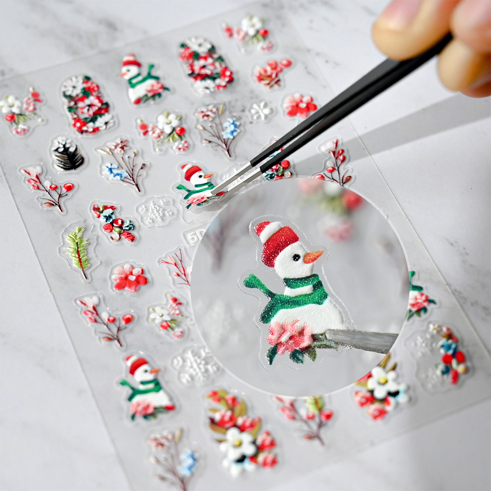 2sheets Christmas Mockingbird  - Nail Art Xmas Design ulasan dan harga