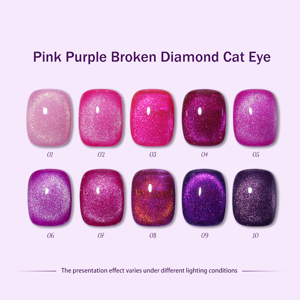Vendeeni 15ml Pink Purple Glit - Nail Art Natural Pink ulasan dan harga