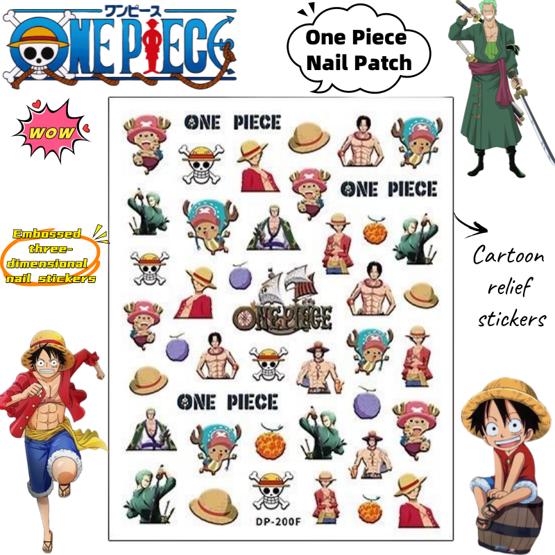 New One Piece Monkey· D·Luffy  - Nail Art Zoro One Piece ulasan dan harga