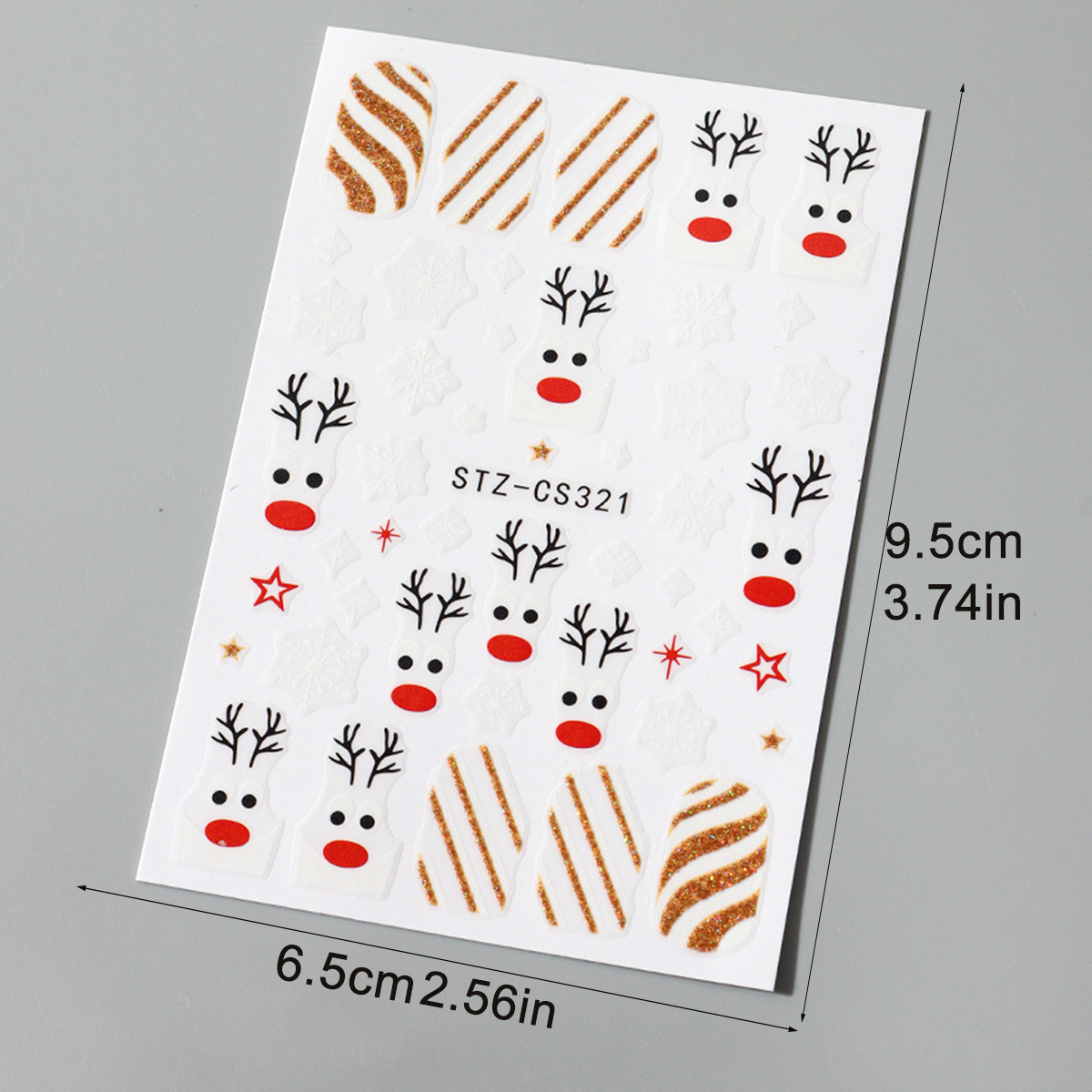 2pcs Christmas Nail Art Sticke - Nail Art Xmas Design ulasan dan harga