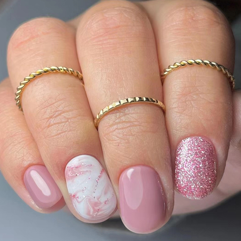 24Pcs French Color Simple Fash - Nail Art Simple ulasan dan harga