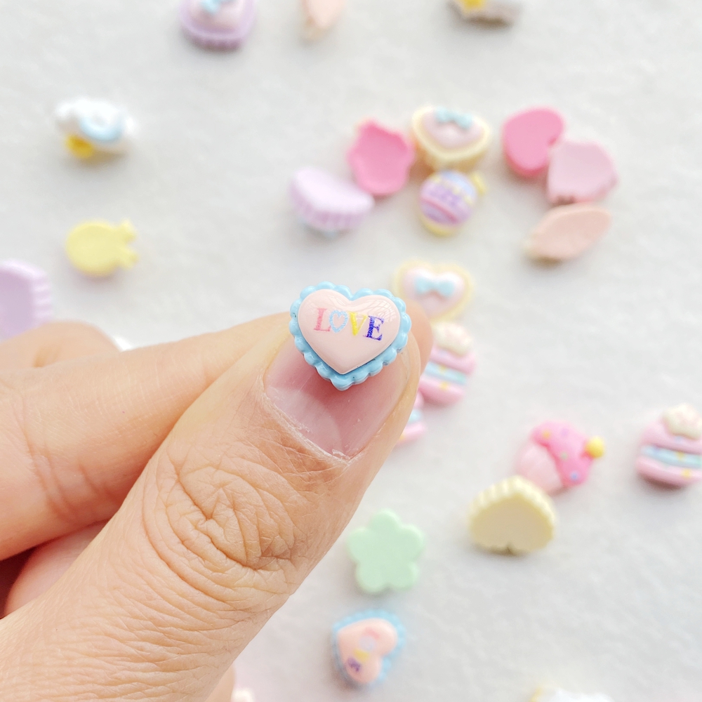 30pcs Resin Colorful 3D Cute S - Nail Art Wedding ulasan dan harga