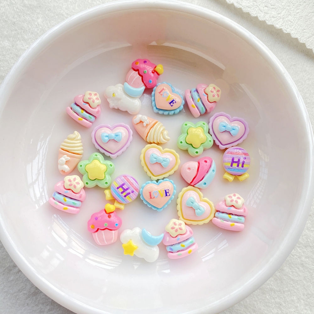 30pcs Resin Colorful 3D Cute S - Nail Art Wedding ulasan dan harga