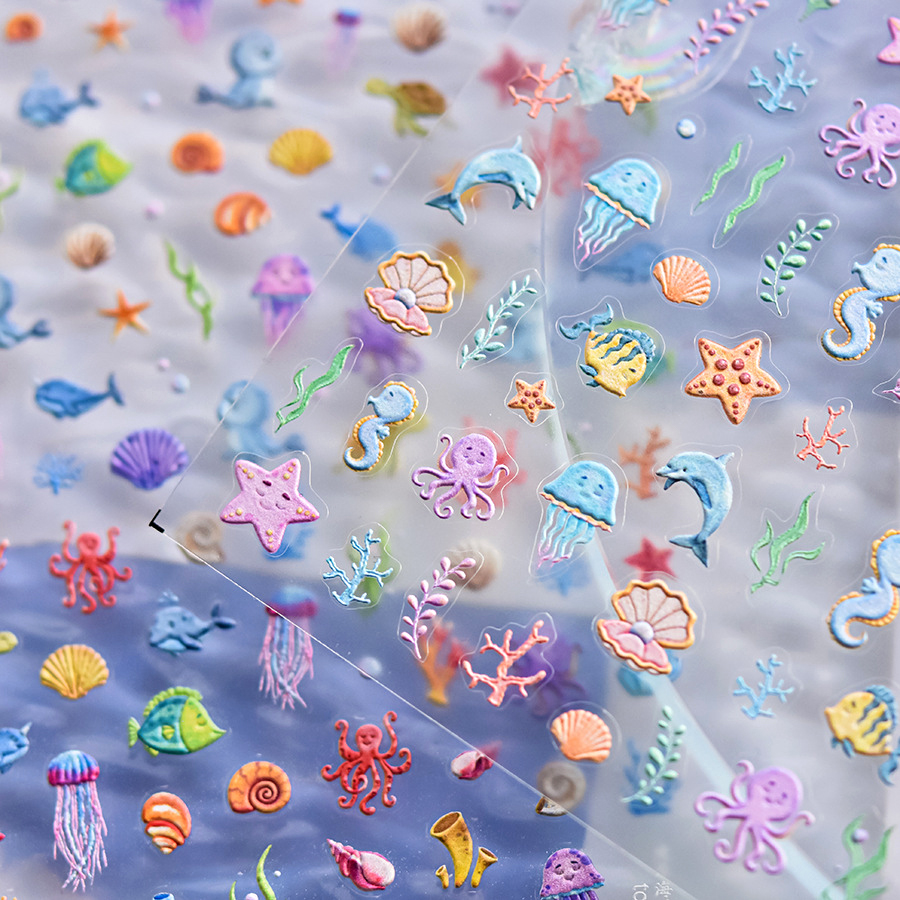 1 piece of 5D marine life nail - Nail Art Van Gogh ulasan dan harga