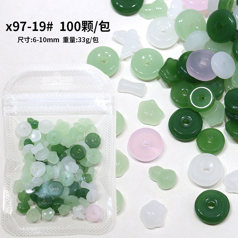 100PCS Mix Chinese Ancient Jad - Nail Art Lotso ulasan dan harga