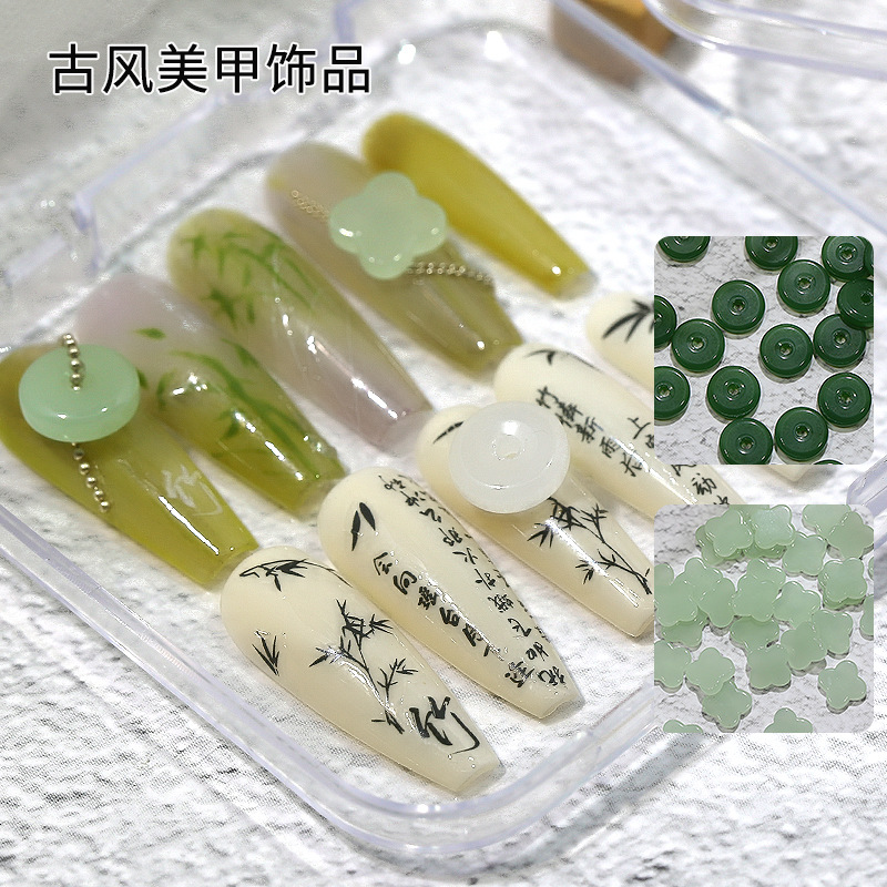 100PCS Mix Chinese Ancient Jad - Nail Art Lotso ulasan dan harga
