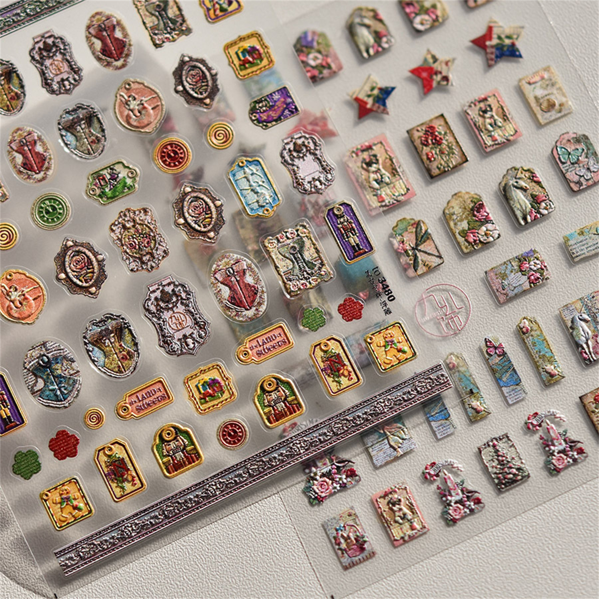 1pcs 5D 2024New English Retro  - Nail Art Zelda ulasan dan harga