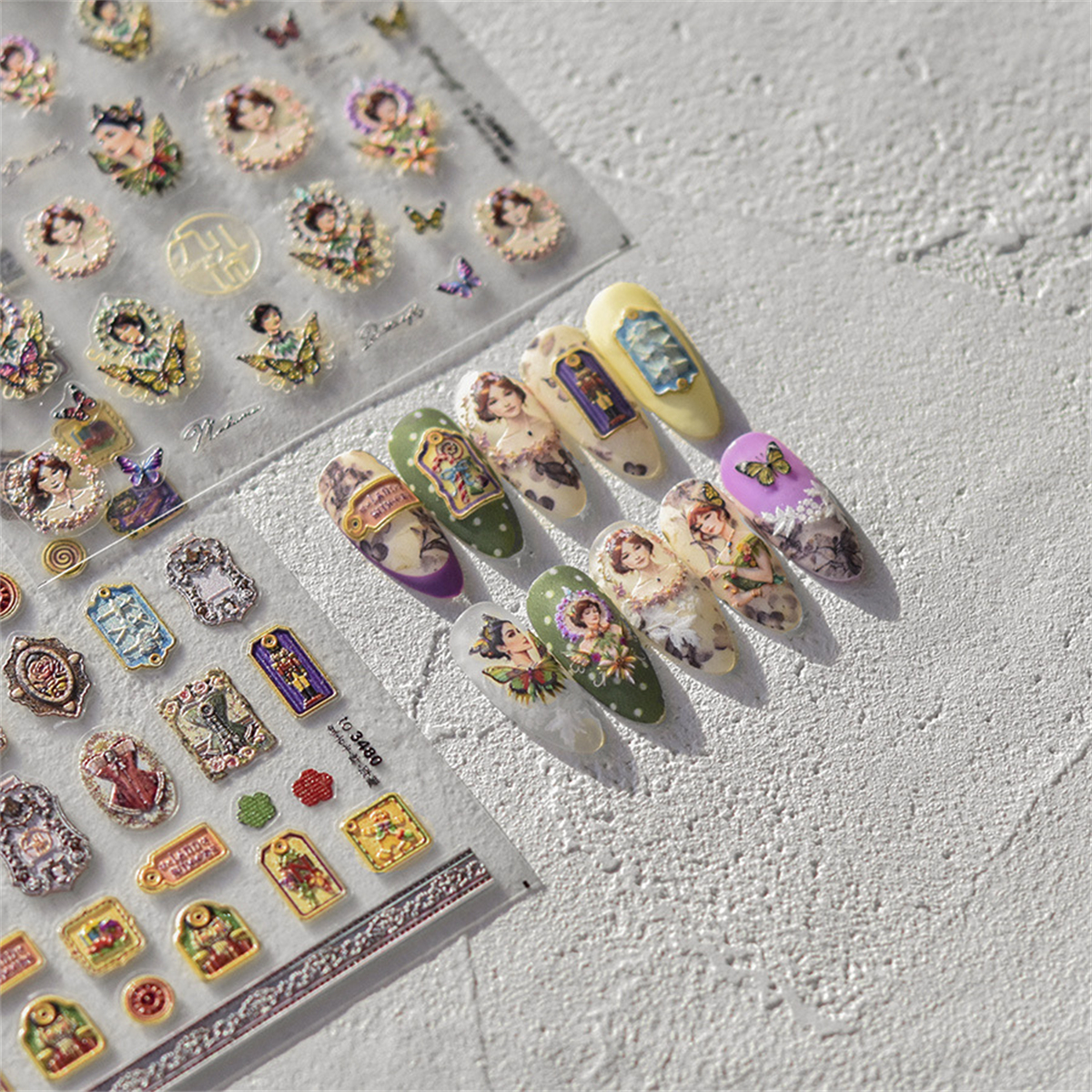 1pcs 5D 2024New English Retro  - Nail Art Zelda ulasan dan harga