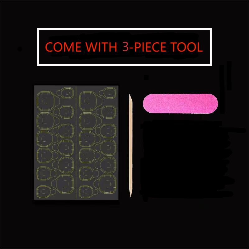 10Pcs Blue Cat Eye French Shor - Nail Art Simple ulasan dan harga
