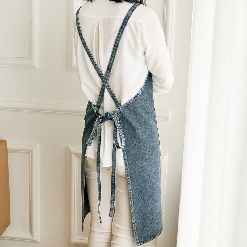 1pcs Unisex Denim Work Apron J - Nail Art Denim ulasan dan harga