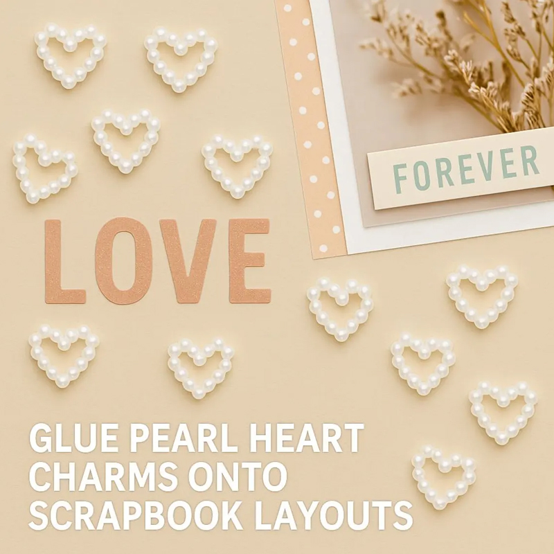 50pcs Pearl Heart Table Scatte - Nail Art Wedding ulasan dan harga