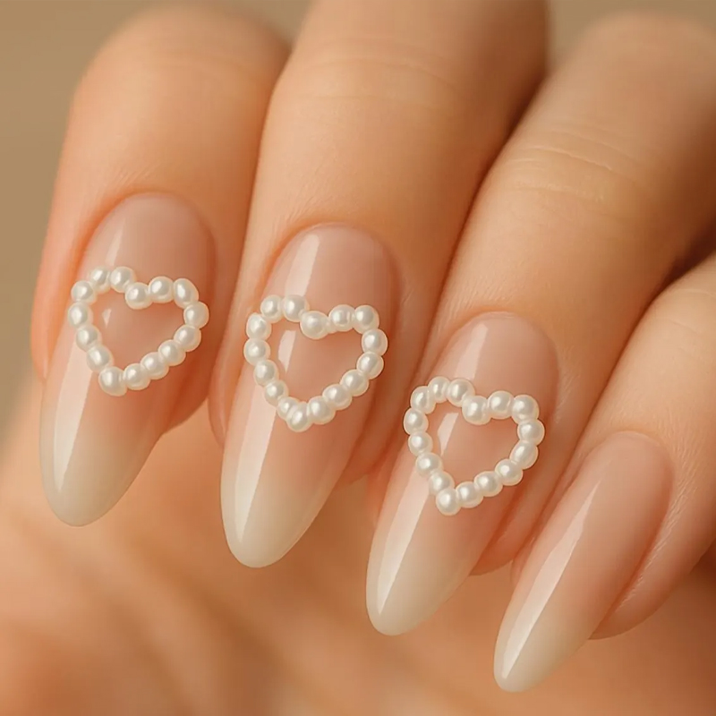 50pcs Pearl Heart Table Scatte - Nail Art Wedding ulasan dan harga