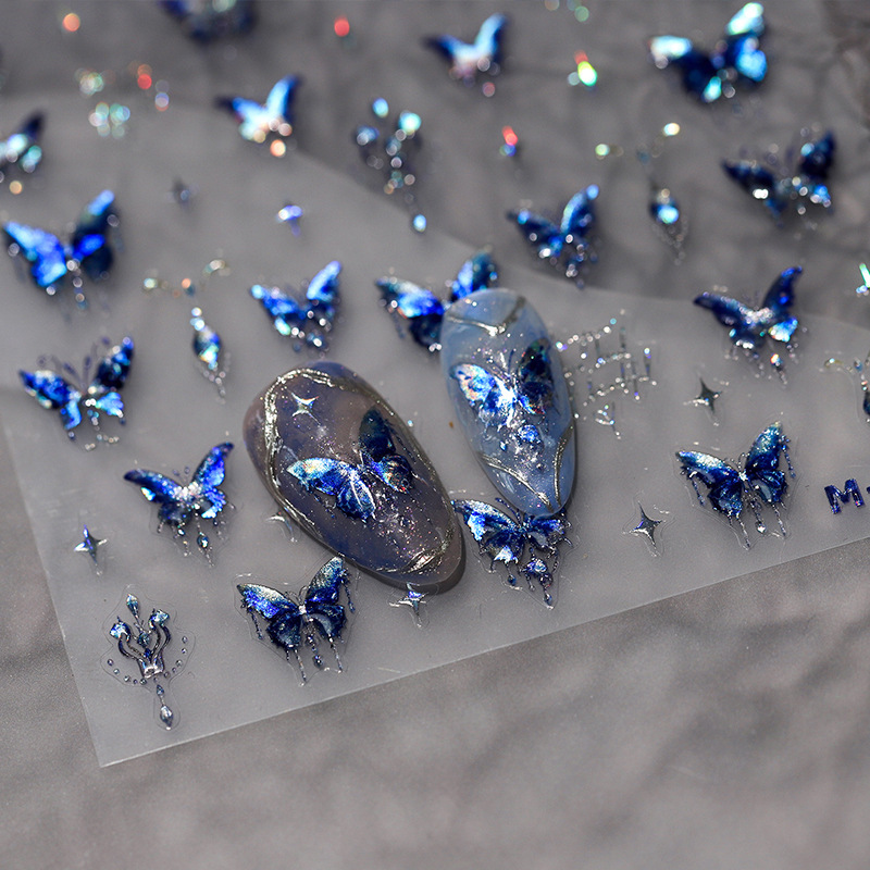 5D Relief Glitter Gold Laser B - Nail Art Van Gogh ulasan dan harga