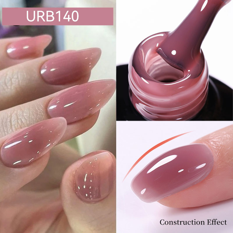 UR SUGAR 7ml Crystal Rubber Ba - Nail Art Natural Pink ulasan dan harga