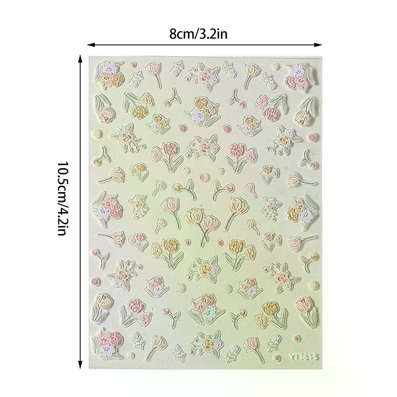 5D Christmas Romantic Tulips F - Nail Art Xmas Design ulasan dan harga