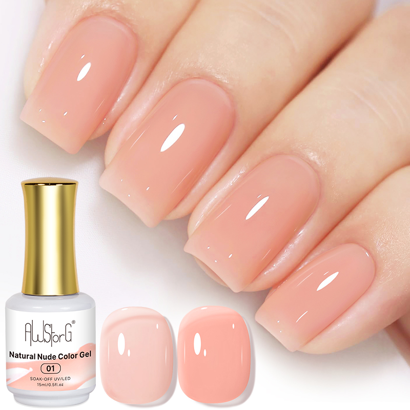 AWStorG 15ML Natural Nude Pink - Nail Art Natural Pink ulasan dan harga