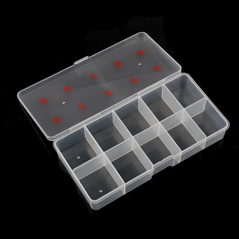 10Grids Nails Art Organizer Bo - Nail Art Glitter ulasan dan harga
