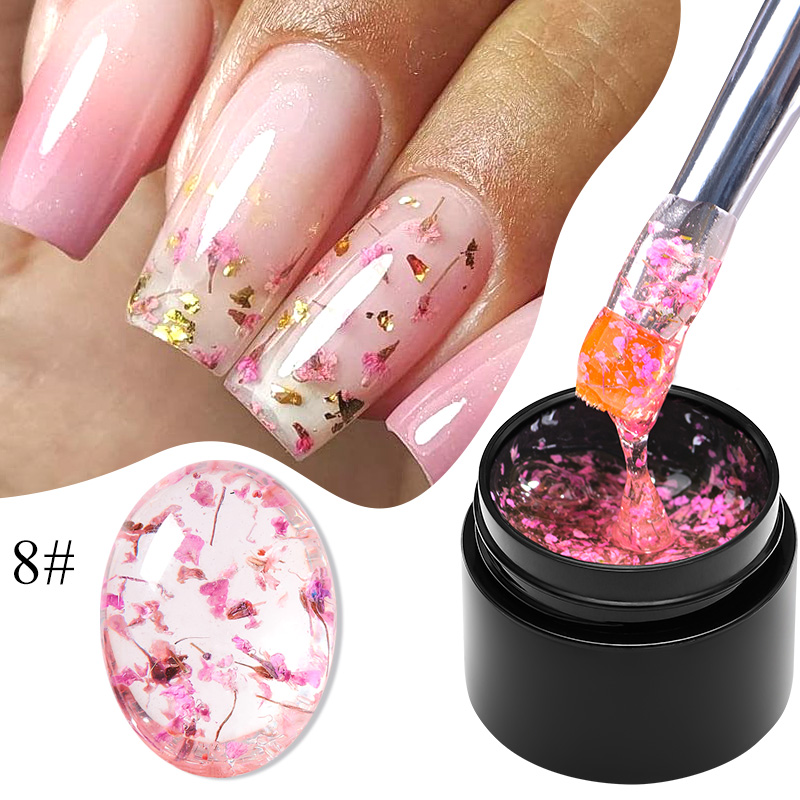 MEET ACROSS 5ml Pink Dried Flo - Nail Art Natural Pink ulasan dan harga