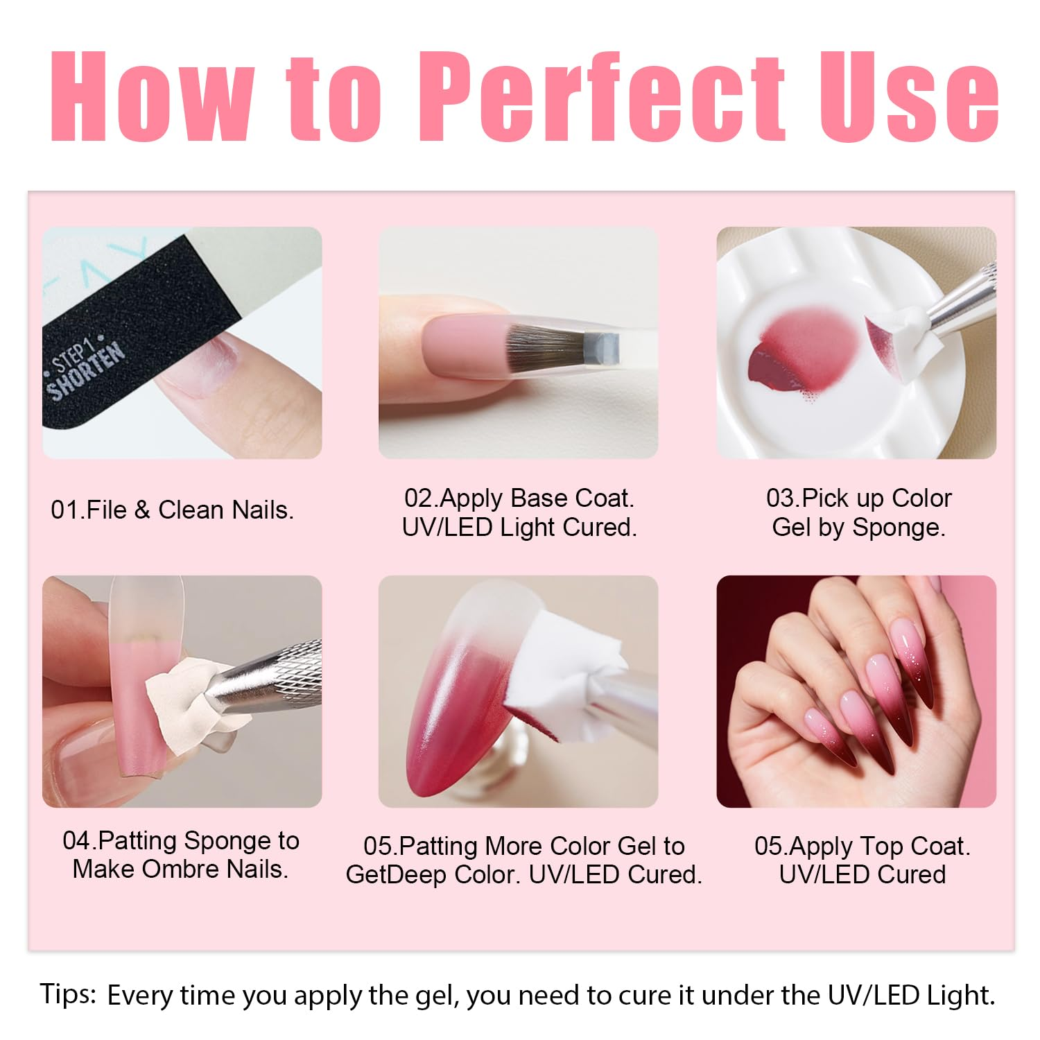Summer Nine-Square Neon Nail G - Nail Art Rainbow ulasan dan harga
