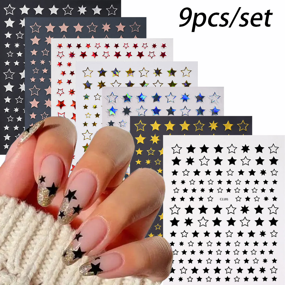 6/8/9Sheet 3D Star/Starlight N - Nail Art Van Gogh ulasan dan harga