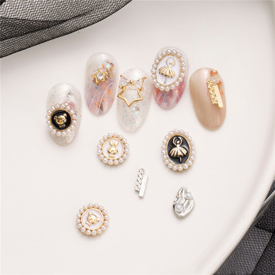 10pcs Bear Rabbit Ballet Nail  - Nail Art Lotso ulasan dan harga