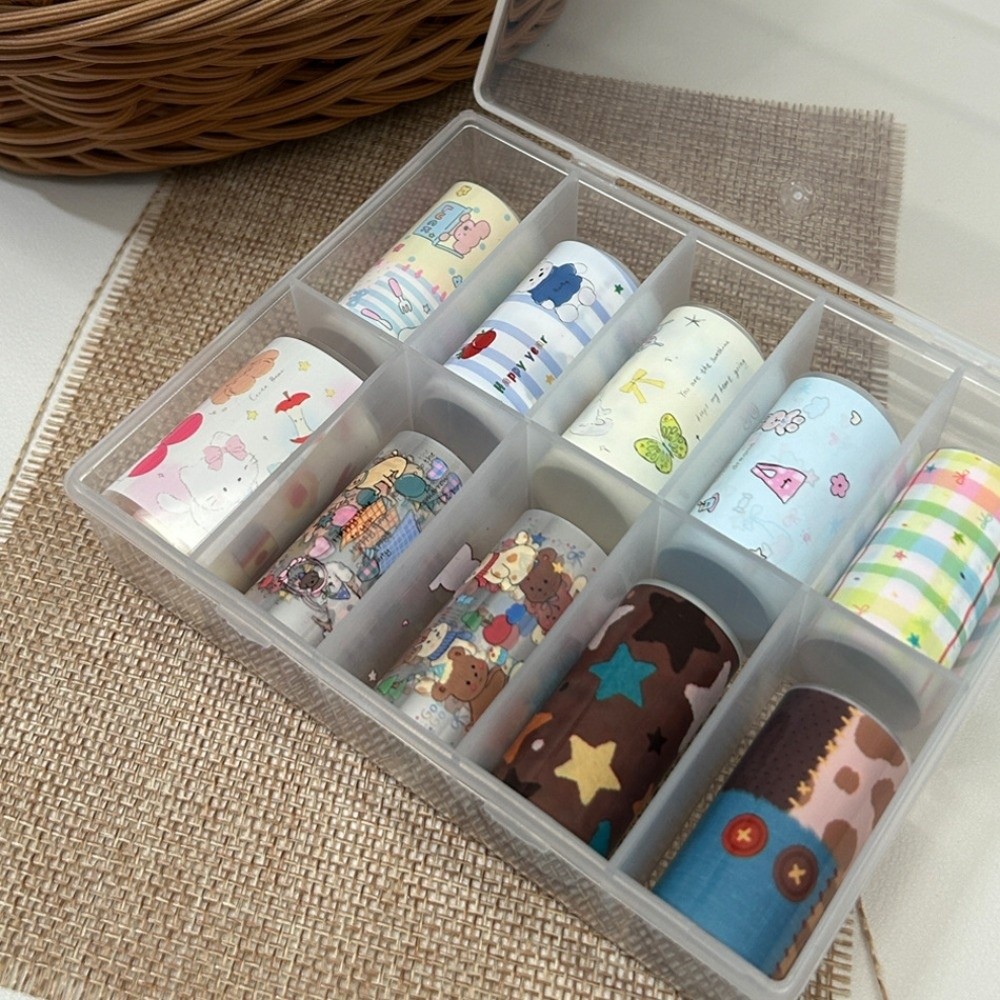 10Rolls Colorful Nail Foils Tr - Nail Art Denim ulasan dan harga