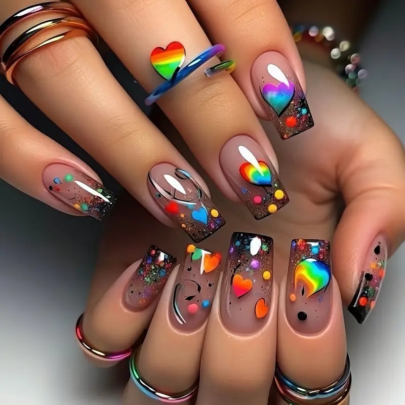 24PCS Nude Press on Nails Shor - Nail Art Glitter ulasan dan harga