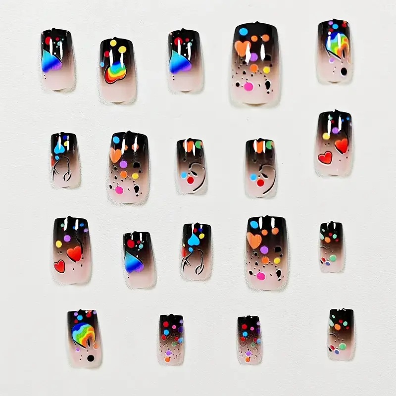 24PCS Nude Press on Nails Shor - Nail Art Glitter ulasan dan harga