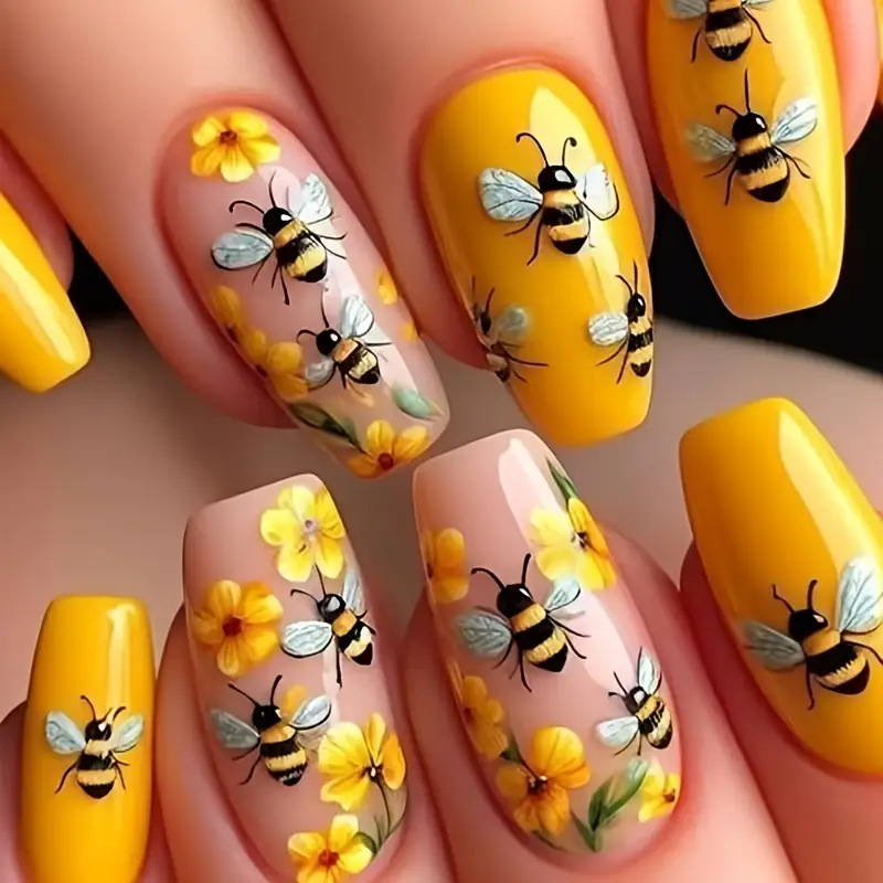 24PCS Nude Press on Nails Shor - Nail Art Glitter ulasan dan harga