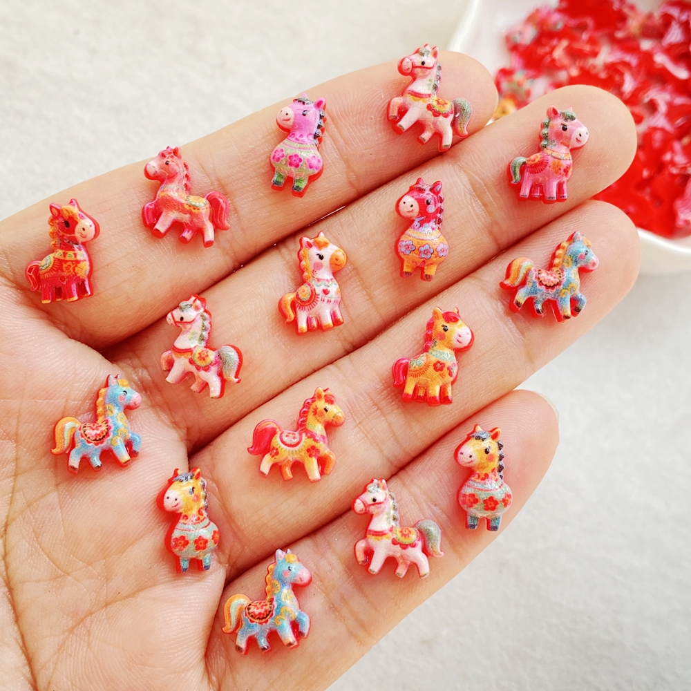 50pcs Resin Cute Mini Red Anim - Nail Art Wedding ulasan dan harga