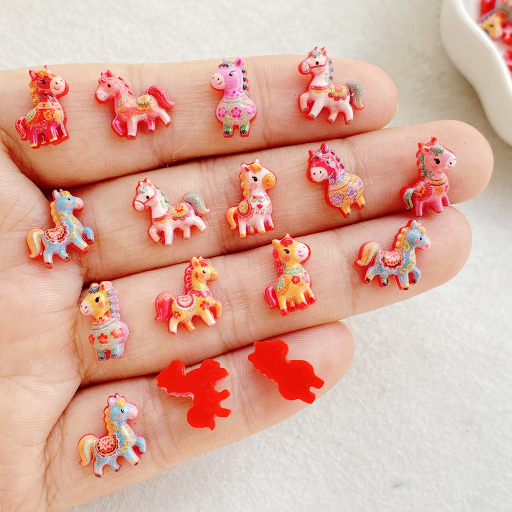 50pcs Resin Cute Mini Red Anim - Nail Art Wedding ulasan dan harga